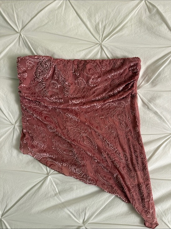 Urban Outfitters Tops - Urban Outfitters Asymmetrical Paisley Tube Top in Mauve